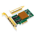 DIEWU 企业级金卡 I350-T4 PCI-E服务器四口千兆网卡 Intel多口网卡