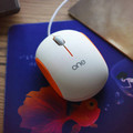  Turbospoke USB egg wired mouse white orange
